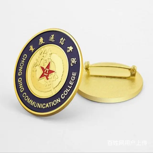 银行徽章,公司镀金胸章 公司司徽质地好不变色 - 图片 3