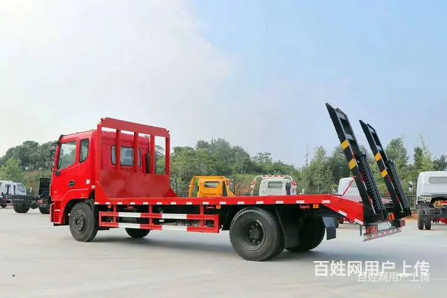 国六东风单桥 挖机平板运输车 厂家电话是多少 - 图片 11