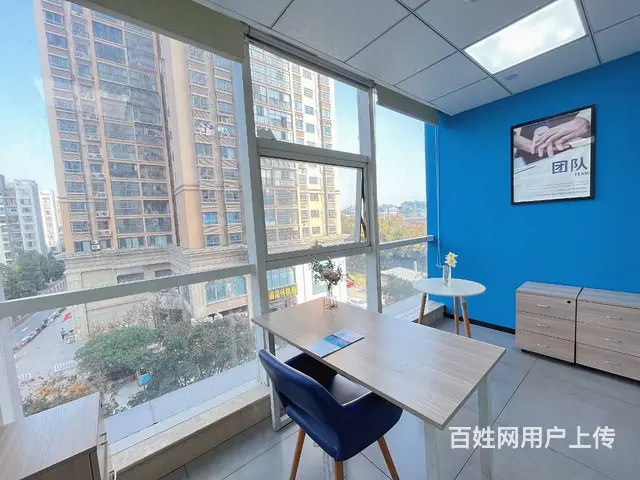 送2个月免租期，万家丽商圈1加1靠窗的精装办公室，户型方正 - 图片 2