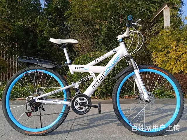 赔钱清仓全新双减震双碟刹山地自行车带后座可以带人 - 图片 7