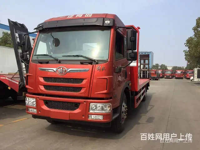 济宁挖机解放拖板车 锡柴180拖150挖机平板车可分期 - 图片 4