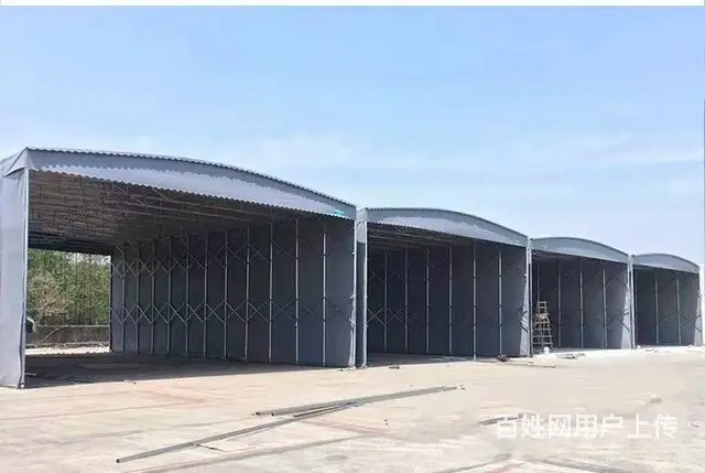 大型庆典帐篷移动推拉雨棚电动雨棚仓库蓬仓储雨蓬 - 图片 1
