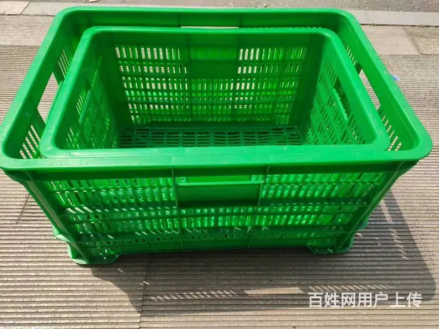 塑料折叠筐美团筐双色颠倒箱零件盒塑料保温箱单冻器 - 图片 9