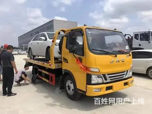 湖北楚胜平板拖车道路救援车蓝牌黄牌一拖二交通清障车 - 图片 12