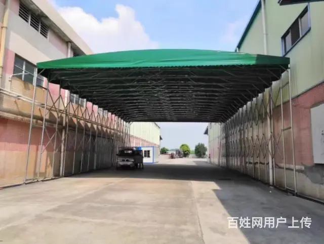 移动推拉雨棚活动帐篷立柱悬空电动棚停车棚仓库篮球棚 - 图片 7