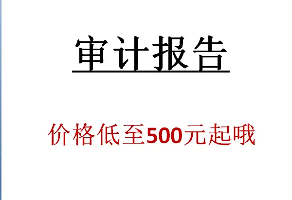做2023年度贴防伪标识的审计报告多少钱？ - 图片 1