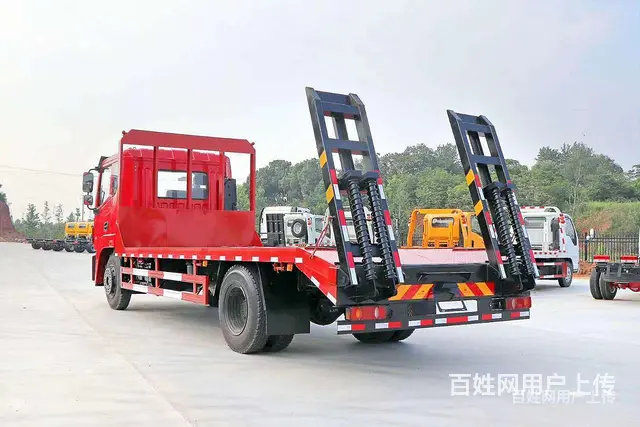 国六东风单桥 挖机平板运输车 厂家电话是多少 - 图片 5