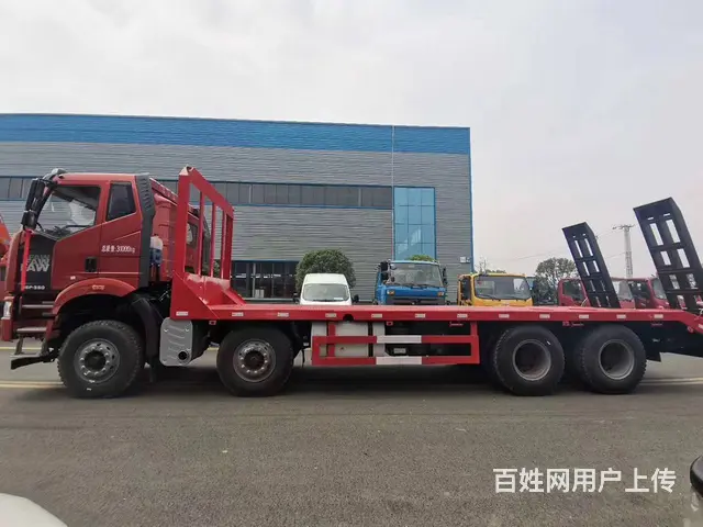 解放前四后八平板车配置价格 拖35吨重型机械运输车 - 图片 8