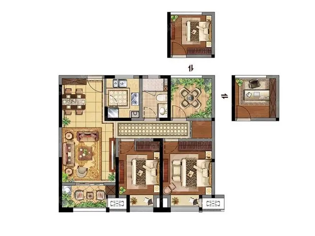 钟楼路劲城市主场3室2厅精装修拎包入住 - 图片 7