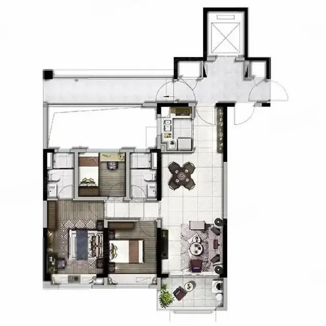 首F3个W安家大江北 现房全屋家具地下车位 拎包入住 - 图片 11