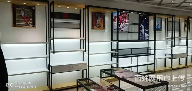 淄博展柜厂、商业鞋包展示柜、钢木男女鞋展示柜制作 - 图片 2
