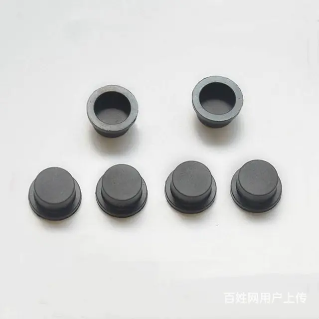 黑色空心螺旋孔盖硅胶塞帽厦门富莱兴制造 - 图片 1