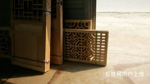 四川成都实木门窗花格木雕花门 - 图片 7