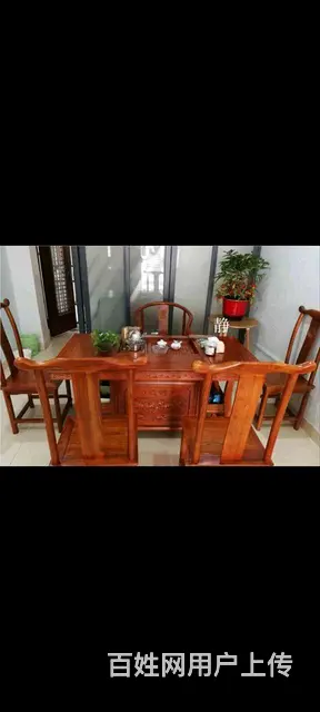 茶桌高端高级泡茶桌大板办公桌茶几展示博古货架办公桌 - 图片 4