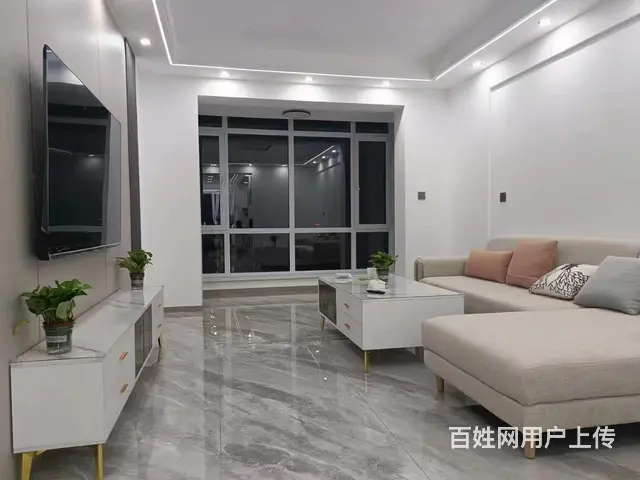 金域澜庭二期，电梯17楼，98平两室通厅，家具家电齐全， - 图片 1