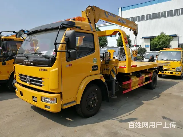 东风一拖二拖吊连体道路救援一拖二带吊清障车拖车价格 - 图片 1