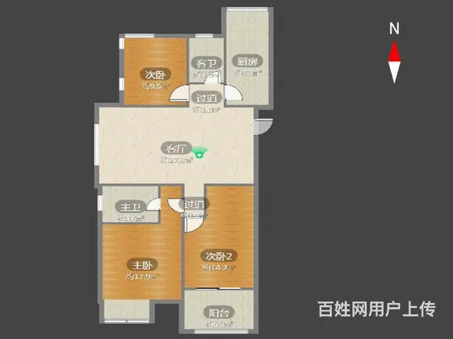 南 泰盈八千里 3室2厅 - 图片 11