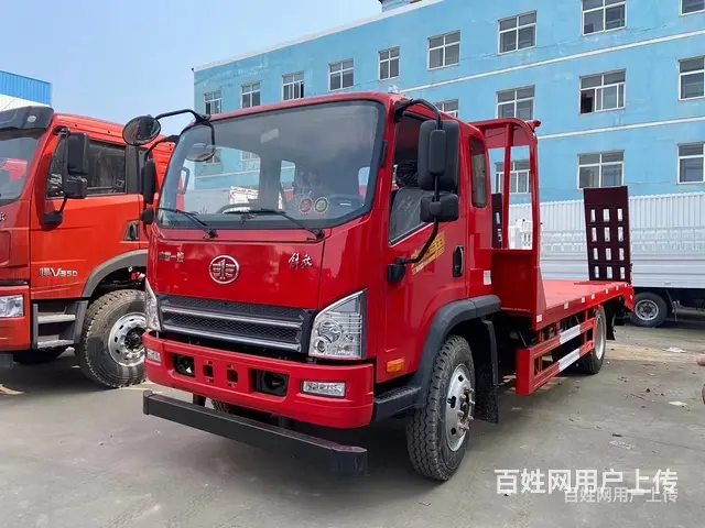 玉树解放单桥平板拖车13吨挖机叉车拖车价钱 - 图片 8