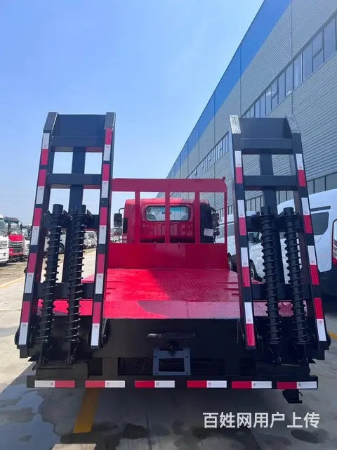 4.2米蓝牌挖掘机拖板车 平板拖车 各品牌齐全 - 图片 6