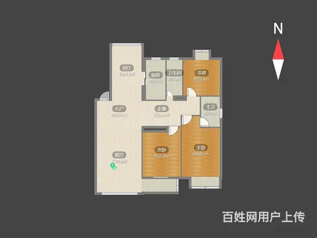 新推丽景花园旁怡康花园博小+北郊空置精装南北通透钥 - 图片 10