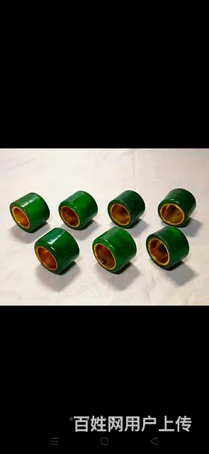 漆器木藏宝盒珍藏包金老翡翠扳指一盒 - 图片 4