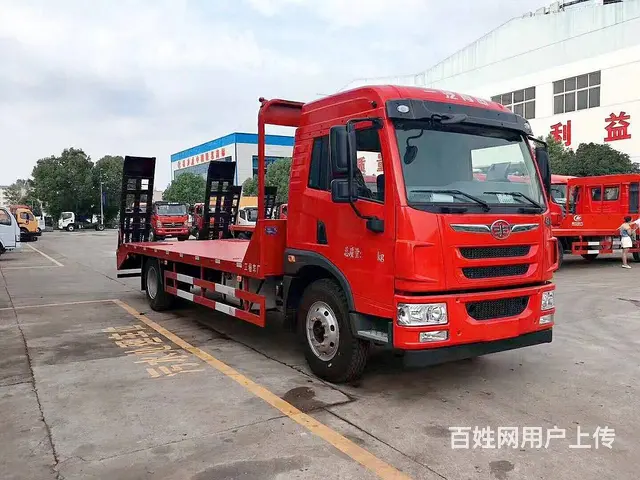 解放龙V平板车拉15吨挖机首选厂家专业生产优惠促销 - 图片 4