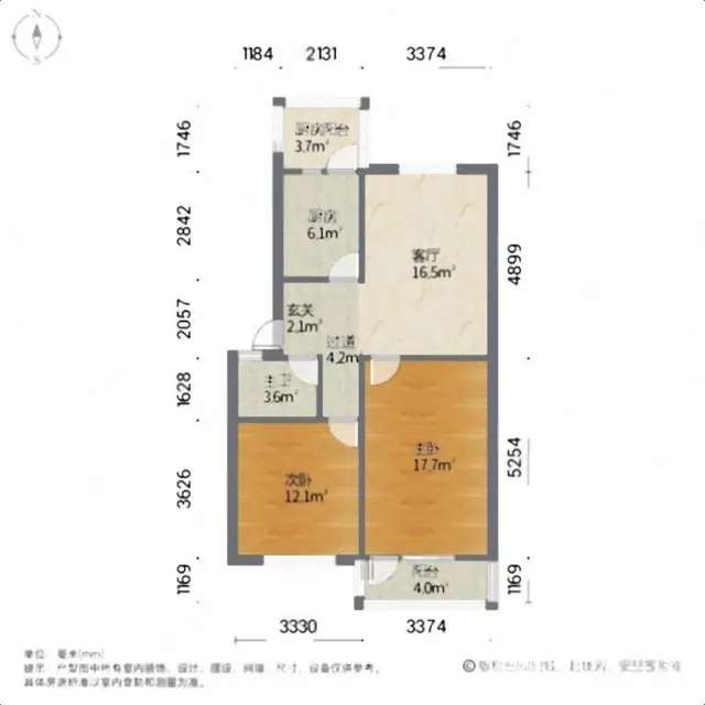 金华双本部！下楼即到校！精装两室非顶层 南北通透 老证可贷款 - 图片 12