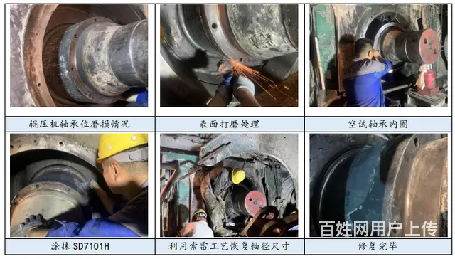 水泥辊压机轴承位磨损修复方法来了 - 图片