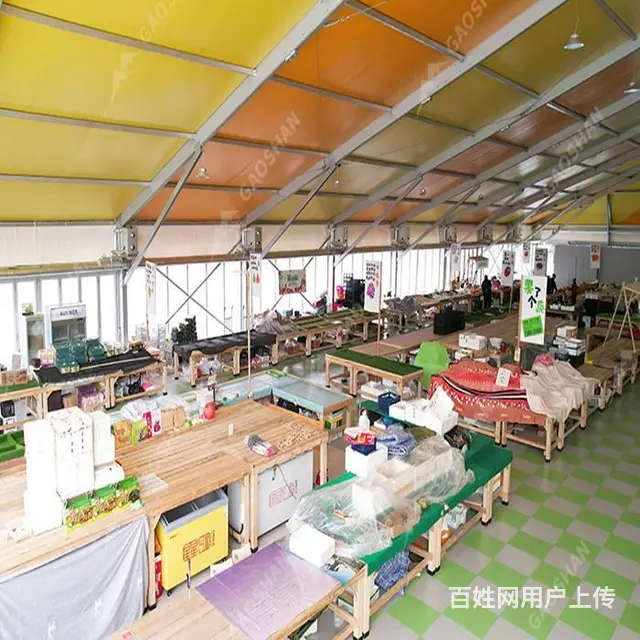 农贸市场大棚户外展会帐篷临时性车展篷房 - 图片 6