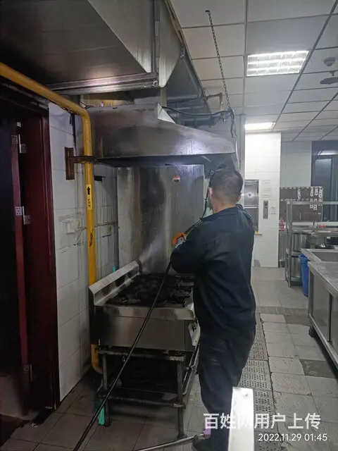 昆山学校食堂油烟机净化器清洗风机清洗 - 图片 1