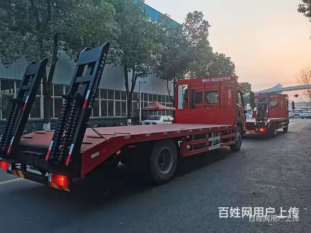 济宁挖机解放拖板车 锡柴180拖150挖机平板车可分期 - 图片 11