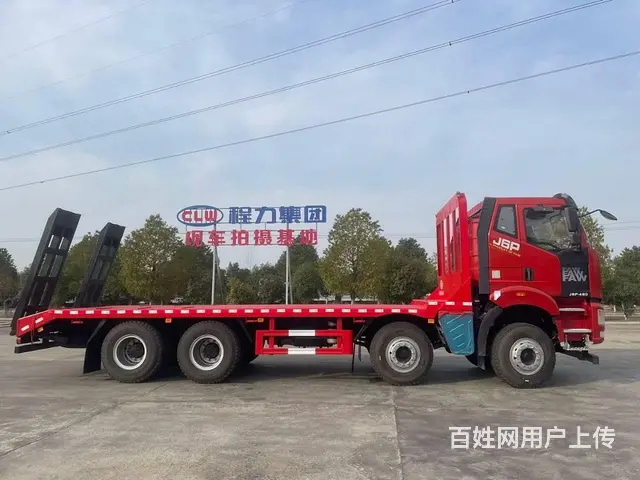 新款国六解放J6前四后八平板车图片视频配置价格 - 图片 2