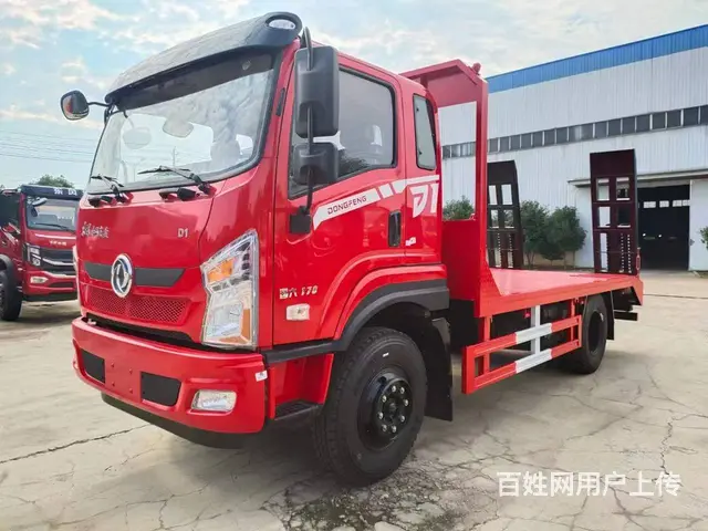 东风单桥挖机拖车10吨挖机拖车带栏板自卸车在哪里买 - 图片 1