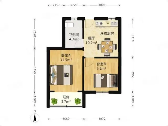 劳动路地铁口 劳动路95号 精装两室 三香路附二医院 姑香苑 - 图片 11
