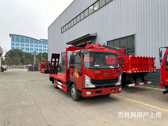 重汽豪曼蓝牌80挖掘机平板车 75挖机拖板车包上户 - 图片 1
