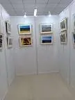 学校使用画展的展板搭建租赁 - 图片