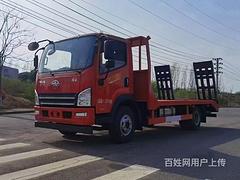 单桥解放平板车　挖机拖板车保证质量售后无忧