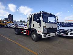湖北程力一拖二清障车拖车价格大型道路救援车研发厂家