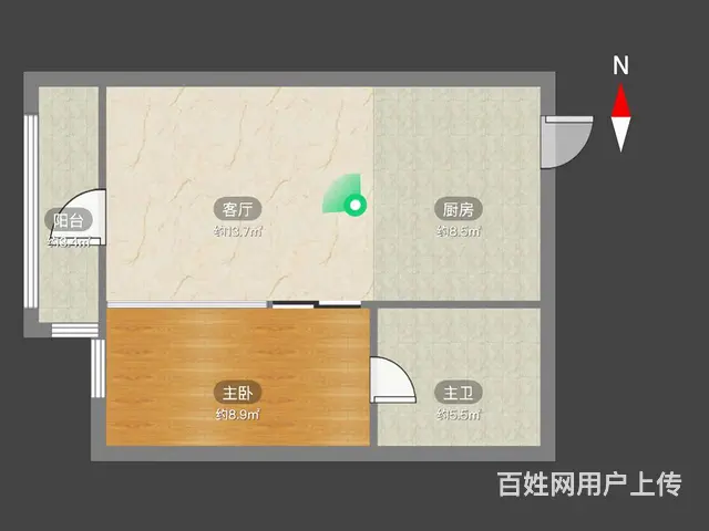 燕阳花园 1室1厅 精装修 - 图片 9