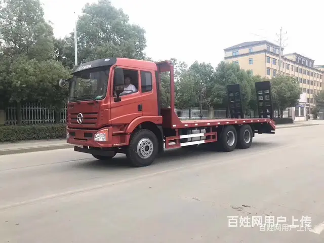 国六湖北大运后八轮平板拖车 平板运输车 货到付款 - 图片 1