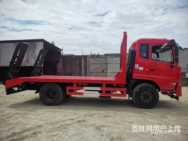 国六东风玉柴165马力单桥平板挖机平板车 多少钱 - 图片 2
