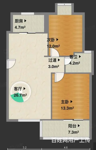 地铁房四季新城金典(武进) 普通住宅2厅 精装修 - 图片 9