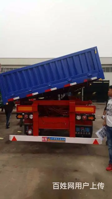 厂家直销订制13米标车侧翻半挂车 箱高60公分 - 图片 5