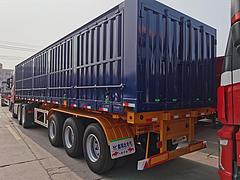 周口3桥12米5半挂车，骨架带箱全国可上户