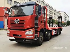 国六解放J6前四后八平板拖车可分期包上户