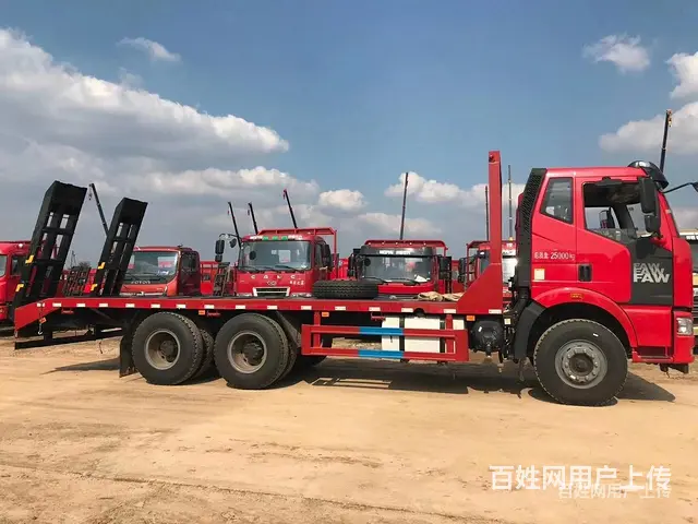 解放专底后八轮平板拖车 平板运输车 厂家大优惠 - 图片 1