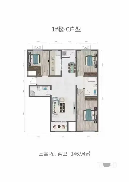 开元悦城电梯三居室65万  普通住宅 毛坯房 - 图片