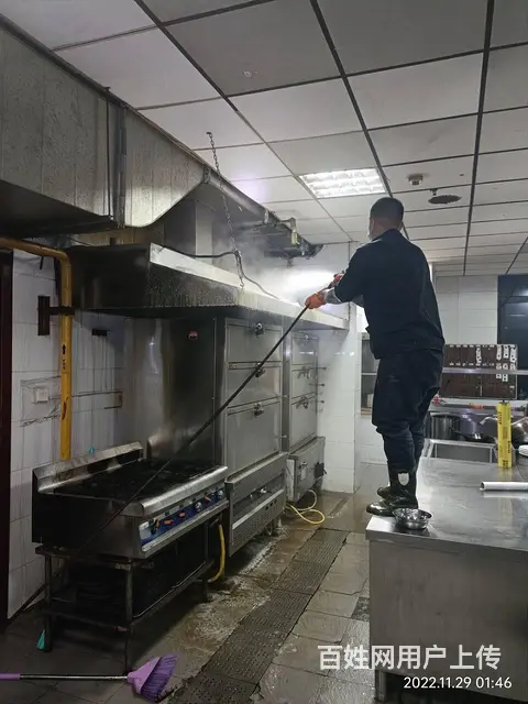 昆山工厂食堂保洁整理油烟机清洗厨净价低 - 图片 1