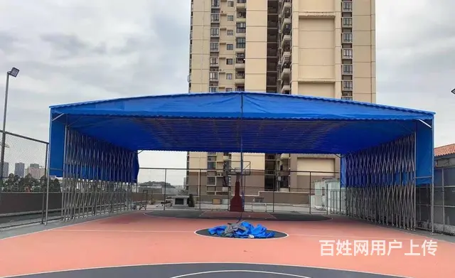 推拉雨棚户外工作棚篮球场雨棚仓库蓬物流篷 - 图片 4