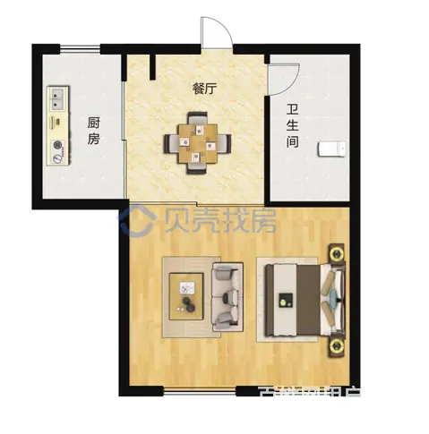 烟台开发区鑫发小区二期 普通住宅1厅 中等装修 - 图片 6